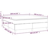  s oprugama i madracem sivi 160x200 cm od umjetne kože | shoptok.hr