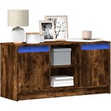 vidaXL TV omarica LED dimljeni hrast 100x34x50 cm inženirski les | Shoptok.si