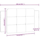  Jastuk za uzglavlje Zadar Crni 100 cm Implicitna koža | shoptok.hr