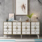 Hanah home cagla - white, gold whitegold console