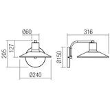 Redo 01-4053 - Zidna lampa FRESNO 1xE27/42W/230V | Eponuda.com