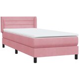 Box spring krevet s madracem ružičasti 80 x 220 cm baršunasti | shoptok.hr