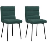 Maison Chic Jedilni stoli - Vzorci stoli 2 kosa temno zelen žamet A63, (22032395) | Shoptok.si