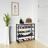 MID.YOU Regal Za Čevlje Taliro 4, Črna, Bela | Shoptok.si