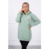 Kesi Hoodie with dark mint patches Cijene