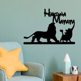 Wallity Zidna dekoracija Hakuna Matata Lion And Piggy, 58x1.5x39 cm, 1.2 mm, Crna Cene