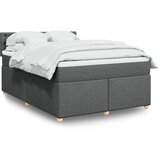 vidaXL Box spring postelja z vzmetnico temno siva 160x200 cm blago Cene