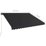  Tenda na ručno uvlačenje s LED svjetlima 450 x 300 cm antracit | shoptok.hr