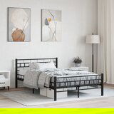 Maison Chic Posteljni okvir - Dvoposteljna postelja - Zakonska postelja črn jeklen 120x200 cm-J14165, (21759990) | Shoptok.si