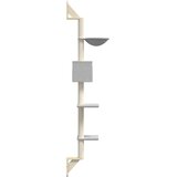  Zidna penjalica za mačke sa stupom za grebanje siva 187 cm | shoptok.hr