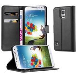 Cadorabo Ohišje, združljivo z Samsung Galaxy S5 / S5 NEO v oksidna črna - Zaščitni ovitek z magnetnim zapiranjem, stoječo funkcijo in režo za kartice, (20557302) | Shoptok.si