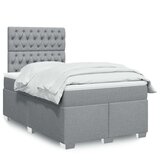 vidaXL Krevet s oprugama i madracem svjetlosivi 120x190 cm od tkanine | shoptok.hr