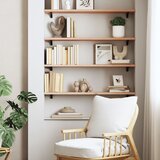  Zidna polica 80 x 20 x 2 cm od neobrađene masivne hrastovine | shoptok.hr