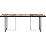 vidaXL Jedilna miza 200 cm trden predelan les | Shoptok.si