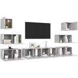  8-dijelni set TV ormarića siva boja betona od iverice | shoptok.hr