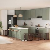 vidaXL Ograda za pse z vrati zložljiva 9 panelov rjava 450 cm les | Shoptok.si