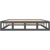  Okvir za krevet od masivnog drva sivi 150 x 200 cm bračni | Eponuda.com