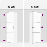  vrata Prugasti Crna 102,5 x 3,5 x 201,5 cm Aluminij | shoptok.hr