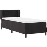vidaXL Črna postelja z vzmetnico 80x200 cm iz žamet, (22051624) | Shoptok.si