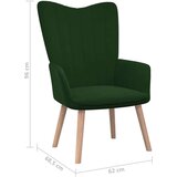  Stolica za opuštanje tamnozelena baršunasta | shoptok.hr