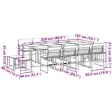  13dijelni vrtni blagovaonski set s jastucima crni od tekstilena | shoptok.hr