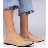 D/CEO marka niezdefiniowana Gold glitter ballet flats with rhinestones Ellada Cijene