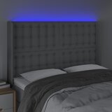  LED uzglavlje svjetlosivo 147 x 16 x 118/128 cm od tkanine | Eponuda.com