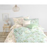 Fleuresse POSTELJNINA 140/200 cm mako saten turkizna, bela, temno roza, bež, barve kapučina | Shoptok.si