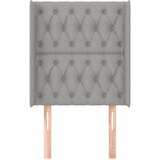 Uzglavlje s ušima svjetlosivo 83x16x118/128 cm od tkanine | Eponuda.ba