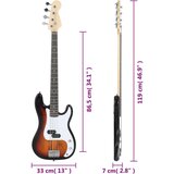 vidaXL Električna bas gitara za početnike s torbom 4/4 46 | shoptok.hr