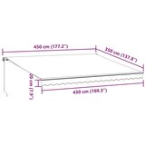 vidaXL Tenda na ručno uvlačenje antracit i bijela 450 x 350 cm | shoptok.hr