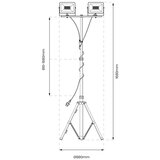  LED reflektor sa stalkom 2xLED/50W/230V 4000K IP44 | Eponuda.com