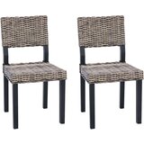  Stolac za blagovanje 2 pcs Kubu Ratan Crno pranje | Eponuda.ba