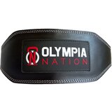 OLYMPIA NATION kožni kaiš za vežbanje s, crni