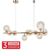 Mitea Lighting Visilica zlatno GLOBE MAP9225-10 10xG9 šampanj + smoky 3Y | Eponuda.com