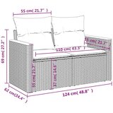  11-dijelni vrtni set s jastucima crni poliratan | shoptok.hr