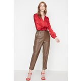 Trendyol Limited Edition Brown Front Buttoned Trousers | shoptok.hr