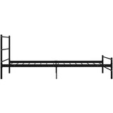  Za krevet crni metalni 100 x 200 cm | shoptok.hr