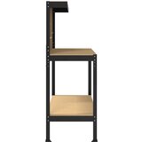  Radne klupe s policom Crna 81 x 41 x 145 cm Konstruirano drvo | shoptok.hr