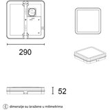 BB Link doo Crna LED plafonjera 24W, promenljiva boja svetla | Eponuda.com