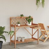  Klupa za sadnju s rešetkom smeđa od masivne jelovine | shoptok.hr