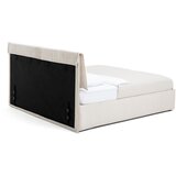 Bonami Selection Bež oblazinjena zakonska postelja s prostorom za shranjevanje z letvenim dnom 180x200 cm Thessa Pillow – | Shoptok.si
