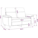 SOFA Svjetlosiva 158 x 90 x 95 cm Umetnička suknja koža - Svjetlosiva 120 cm | shoptok.hr