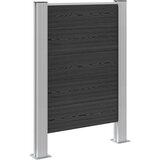  Ograda za kante za smeće Siva 85 x 12 x 115 cm Aluminij i WPC | shoptok.hr