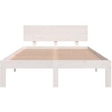  Za krevet masivno drvo bijeli 120x190 cm 4FT mali bračni | shoptok.hr