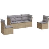 vidaXL 5-dijelni vrtni set sofa s jastucima bež od poliratana | shoptok.hr