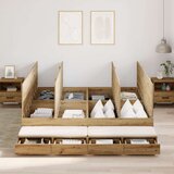  okvir za posteljo Umetniški hrast Masiven les 200 x 180 cm, (22103325) | Shoptok.si