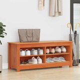  Klupa za pohranu s policom Vosak smeđa 110 x 38 x 45,5 cm | Eponuda.ba