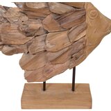  Skulptura ribe iz tikovine 40x12x57 cm | Shoptok.si