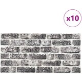  Zidne panele 10 pcs Tamno siva i bijela 100 x 50 cm EPS pjena | shoptok.hr